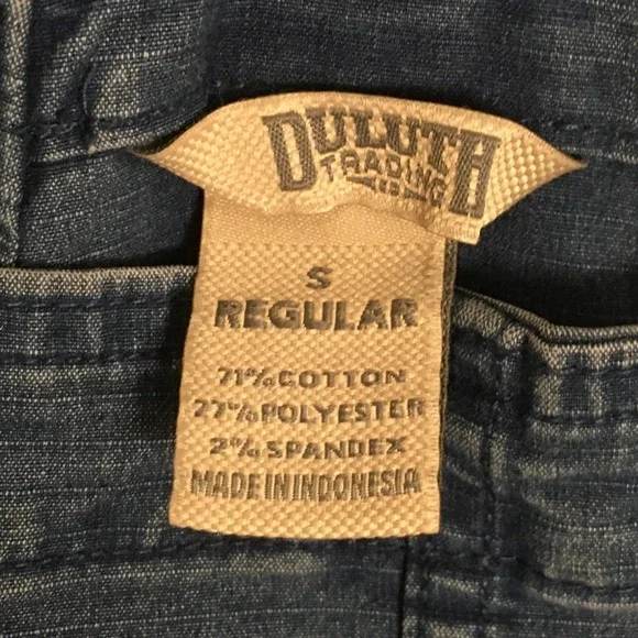 Duluth Trading Co Women's Denim Overalls Drawstring Waist Size S Cottagecore - Picture 3 of 7